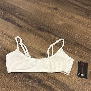 White Knit Bathing suit top